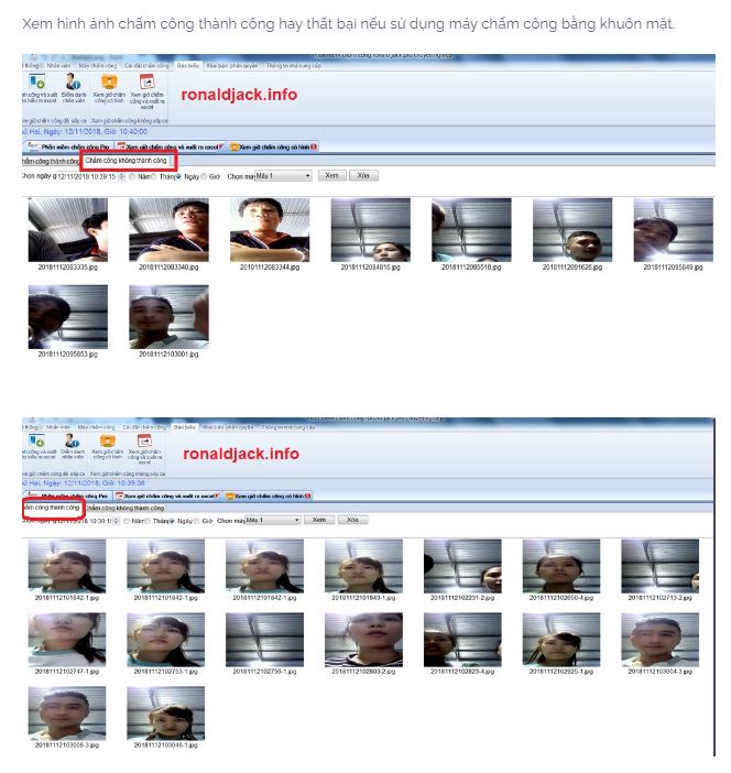 phần mềm máy chấm công nhận diện khuôn mặt